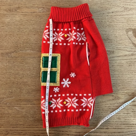 Christmas Holiday Dog Sweater - Red - Holiday Present - Size:Large - Picture 7 of 10